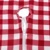 imageDII Red Check Outdoor Zippered Tabletop Collection Stain Resistant ampamp Waterproof 60quot Round Tablecloth Check14x72 Runner