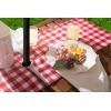 imageDII Red Check Outdoor Zippered Tabletop Collection Stain Resistant ampamp Waterproof 60quot Round Tablecloth Check14x72 Runner