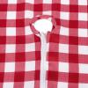 imageDII Red Check Outdoor Zippered Tabletop Collection Stain Resistant ampamp Waterproof 60quot Round Tablecloth Check14x72 Runner