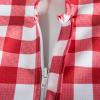 imageDII Red Check Outdoor Zippered Tabletop Collection Stain Resistant ampamp Waterproof 60quot Round Tablecloth Check84 x 60 Rectangular