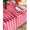 imageDII Red Check Outdoor Zippered Tabletop Collection Stain Resistant ampamp Waterproof 60quot Round Tablecloth Check84 x 60 Rectangular