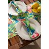 imageDII Summer Floral Outdoor Tabletop Collection Stain Resistant ampamp Waterproof 60quot Round wZipper Floral20 x 20 Set of 6