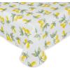 imageDII Summer Lemon Vinyl Tabletop Collection Flannel Backed Tablecloth IndoorOutdoor 70quot Round102 x 60 Rectangular