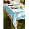 imageDII Summer Stripe Outdoor Collection Tabletop Tablecloth 60x84quot wZipper CAMZ34858Beach House