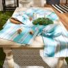 imageDII Summer Stripe Outdoor Collection Tabletop Tablecloth 60x84quot wZipper CAMZ34858Beach House