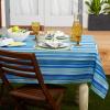 imageDII Summer Stripe Outdoor Collection Tabletop Tablecloth 60x84quot wZipper CAMZ34858Blue Ocean