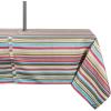 imageDII Summer Stripe Outdoor Collection Tabletop Tablecloth 60x84quot wZipper CAMZ34858Sunset