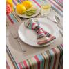 imageDII Summer Stripe Outdoor Collection Tabletop Tablecloth 60x84quot wZipper CAMZ34858Sunset