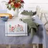 imageDII Table Top Dcor Collection Spring ampamp Summer Table Runner 14x72 Porto Stripe PrintFlower Garden