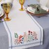 imageDII Table Top Dcor Collection Spring ampamp Summer Table Runner 14x72 Porto Stripe PrintFlower Garden