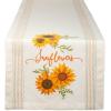 imageDII Table Top Dcor Collection Spring ampamp Summer Table Runner 14x72 Porto Stripe PrintSunny Sunflowers
