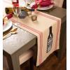 imageDII Table Top Dcor Collection Spring ampamp Summer Table Runner 14x72 Porto Stripe PrintWine  Sunshine