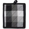imageDII TriColor Check Collection Kitchen Potholder Set Black 2 PieceBlack