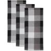 imageDII TriColor Check Collection Kitchen Potholder Set Black 2 PieceBlack