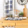 imageDII TriColor Check Collection Kitchen Potholder Set Black 2 PieceFrench Blue