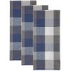 imageDII TriColor Check Collection Kitchen Potholder Set Black 2 PieceFrench Blue