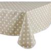 imageDII Vinyl Tabletop Collection Flannel Backed Polka Dot Tablecloth Rectangle 60x84 NaturalNatural