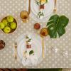 imageDII Vinyl Tabletop Collection Flannel Backed Polka Dot Tablecloth Rectangle 60x84 NaturalNatural