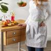 imageDII Womens Spring ampamp Summer Apron Collection Adjustable Two Large Pockets ampamp Extra Long Ties One Size Fits MostBlue Blossom