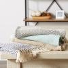 imageDII Woven Basic Tabletop Collection Chevron Table Runner 15x72 GrayAqua