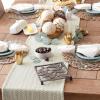 imageDII Woven Basic Tabletop Collection Chevron Table Runner 15x72 GrayArtichoke