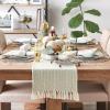 imageDII Woven Basic Tabletop Collection Chevron Table Runner 15x72 GrayArtichoke