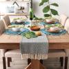 imageDII Woven Basic Tabletop Collection Chevron Table Runner 15x72 GrayBlack