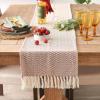 imageDII Woven Basic Tabletop Collection Chevron Table Runner 15x72 GrayCinnamon