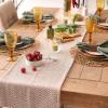 imageDII Woven Basic Tabletop Collection Chevron Table Runner 15x72 GrayCinnamon