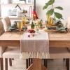 imageDII Woven Basic Tabletop Collection Chevron Table Runner 15x72 GrayCinnamon