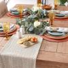 imageDII Woven Basic Tabletop Collection Chevron Table Runner 15x72 GrayDark Brown