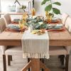 imageDII Woven Basic Tabletop Collection Chevron Table Runner 15x72 GrayDark Brown
