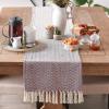 imageDII Woven Basic Tabletop Collection Chevron Table Runner 15x72 GrayEggplant
