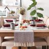 imageDII Woven Basic Tabletop Collection Chevron Table Runner 15x72 GrayEggplant
