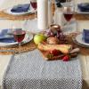 imageDII Woven Basic Tabletop Collection Chevron Table Runner 15x72 GrayFrench Blue
