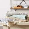 imageDII Woven Basic Tabletop Collection Chevron Table Runner 15x72 GrayFrench Blue