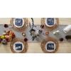 imageDII Woven Basic Tabletop Collection Chevron Table Runner 15x72 GrayFrench Blue