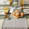 imageDII Woven Basic Tabletop Collection Chevron Table Runner 15x72 GrayGrey