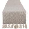 imageDII Woven Basic Tabletop Collection Chevron Table Runner 15x72 GrayGrey