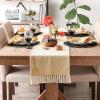 imageDII Woven Basic Tabletop Collection Chevron Table Runner 15x72 GrayMarigold