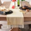 imageDII Woven Basic Tabletop Collection Chevron Table Runner 15x72 GrayMarigold