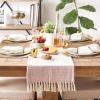 imageDII Woven Basic Tabletop Collection Chevron Table Runner 15x72 GrayPale Mauve