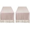 imageDII Woven Basic Tabletop Collection Chevron Table Runner 15x72 GrayPale Mauve