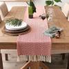 imageDII Woven Basic Tabletop Collection Chevron Table Runner 15x72 GrayRed