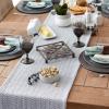 imageDII Woven Basic Tabletop Collection Chevron Table Runner 15x72 GrayStone Blue