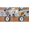 imageDII Woven Basic Tabletop Collection Chevron Table Runner 15x72 GrayStone Blue