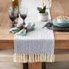 imageDII Woven Basic Tabletop Collection Chevron Table Runner 15x72 GrayStone Blue