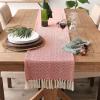 imageDII Woven Basic Tabletop Collection Chevron Table Runner 15x72 GrayTango Red