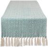 imageDII Woven Basic Tabletop Collection Chevron Table Runner 15x72 GrayTeal