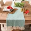 imageDII Woven Basic Tabletop Collection Chevron Table Runner 15x72 GrayTeal